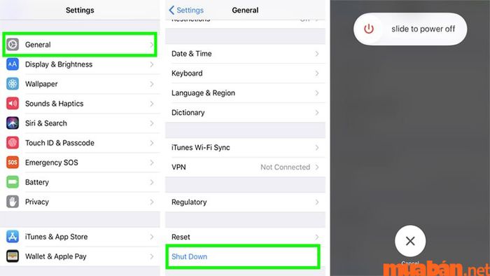 Tắt nguồn và khởi động lại thiết bị