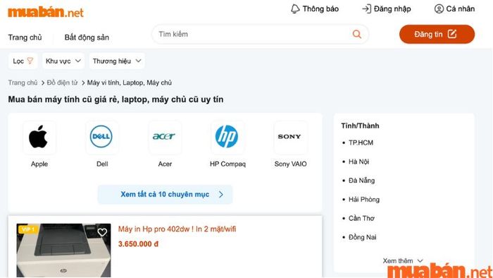 Mua laptop cũ tại Mytour