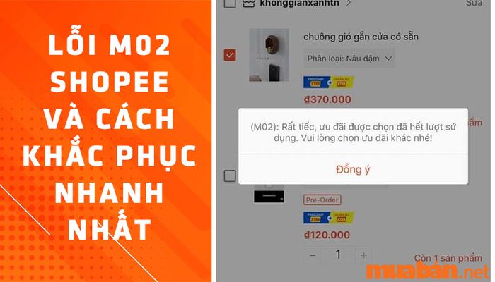 Lỗi M02 trên Shopee và phương pháp khắc phục nhanh chóng