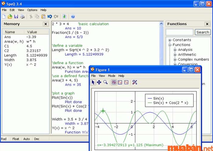 SpeQ Mathematics nổi bật với giao diện đơn giản và tốc độ xử lý cực nhanh.
