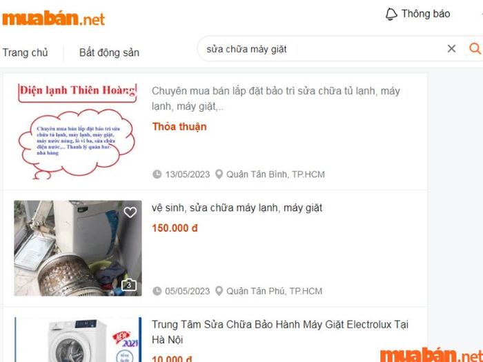 Dịch vụ sửa máy giặt đáng tin cậy tại Mytour