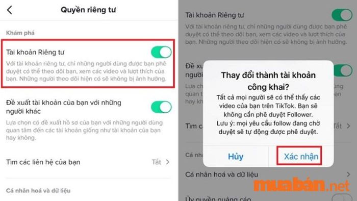 Cách tắt chế độ quyền riêng tư cho tài khoản TikTok rất dễ dàng.