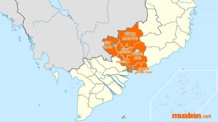 Danh sách các tỉnh thuộc vùng Đông Nam Bộ