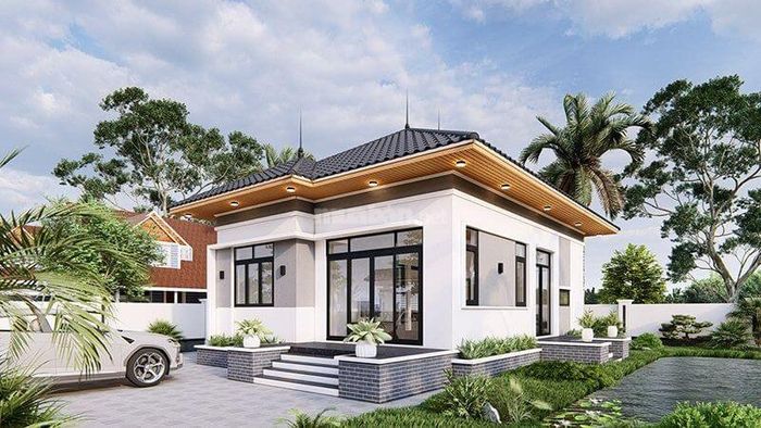 Nhà gác lửng 3 phòng ngủ kiểu mái Nhật