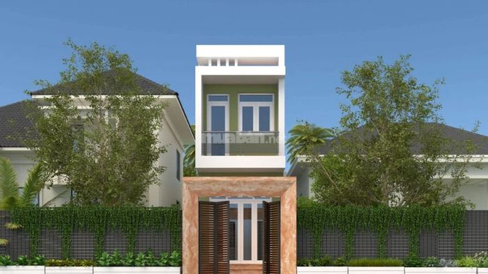 Nhà mặt tiền ống 2 tầng mái bằng
