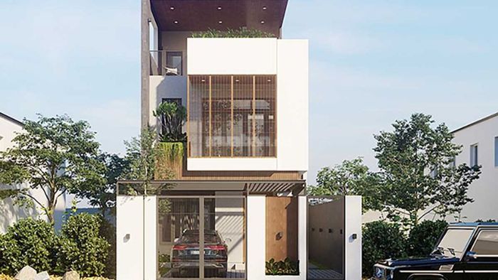 Nhà ống 2 tầng với một tum