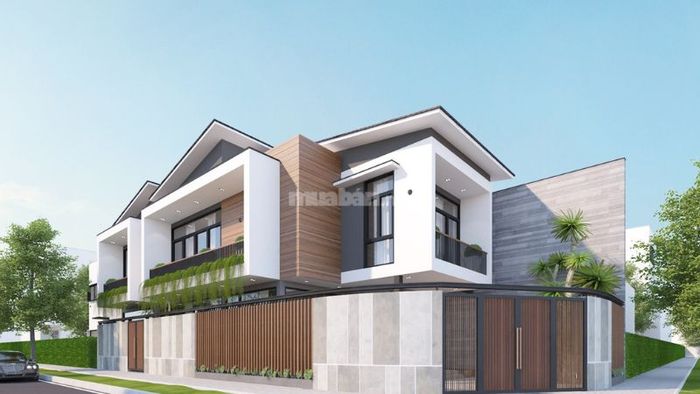 Nhà ống 2 tầng mái lệch cho mặt tiền