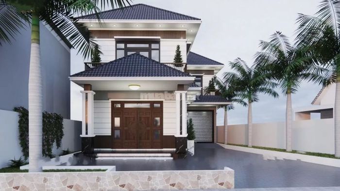Nhà mặt tiền ống 2 tầng hình chữ L