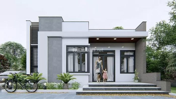 Nhà cấp 4 mái bằng 3 phòng ngủ với diện tích 100m2