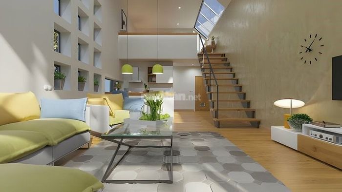 Nhà gác lửng 3 phòng ngủ với đầy đủ tiện nghi