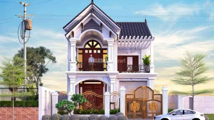Nhà ống 2 tầng mái Thái