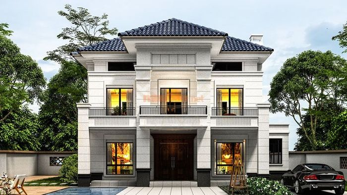Nhà tân cổ điển kiểu mái Nhật
