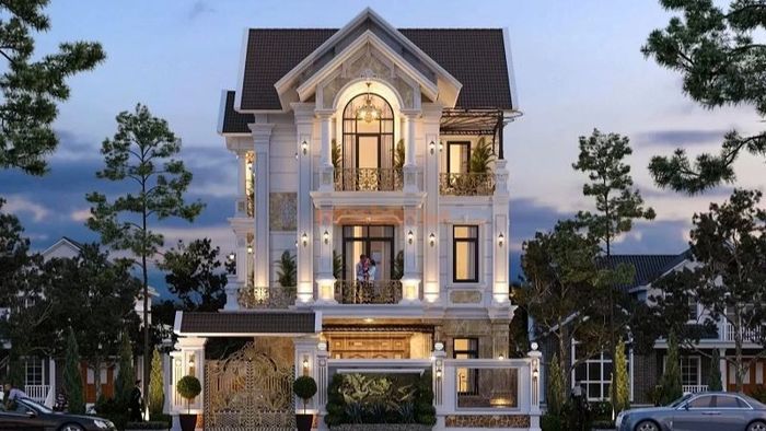 Nhà tân cổ điển kiểu mái Thái