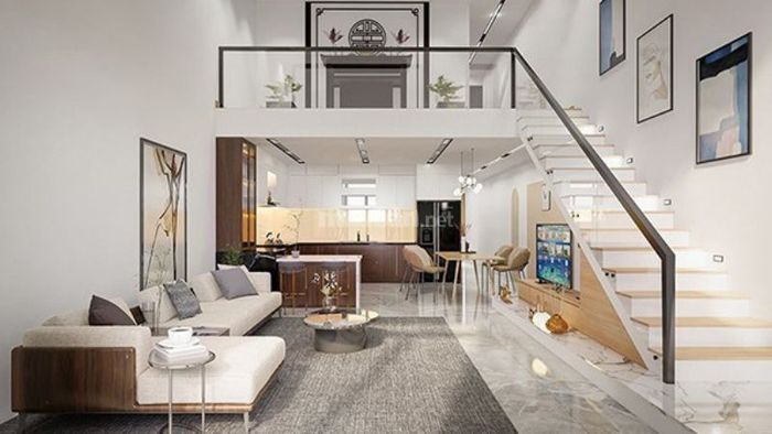 Nhà gác lửng 3 phòng ngủ hiện đại và tiện nghi