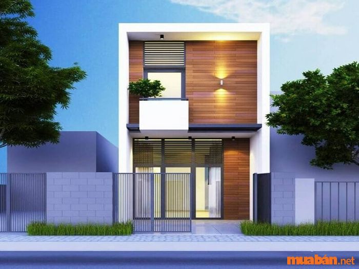 sơn mặt tiền nhà màu xanh ghi
