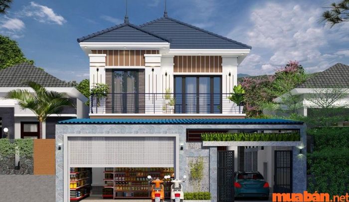 Mẫu thiết kế nhà 2 tầng kết hợp với kinh doanh