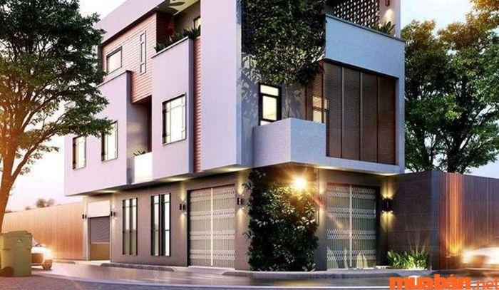 Thiết kế nhà kết hợp giữa ở và buôn bán cho nhà có 3 mặt tiền