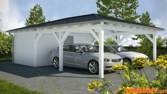 Thiết kế garage cho ô tô đôi giúp tiết kiệm diện tích tối đa