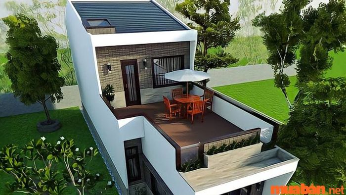 Thiết kế tầng tum gần khu vực sân thượng