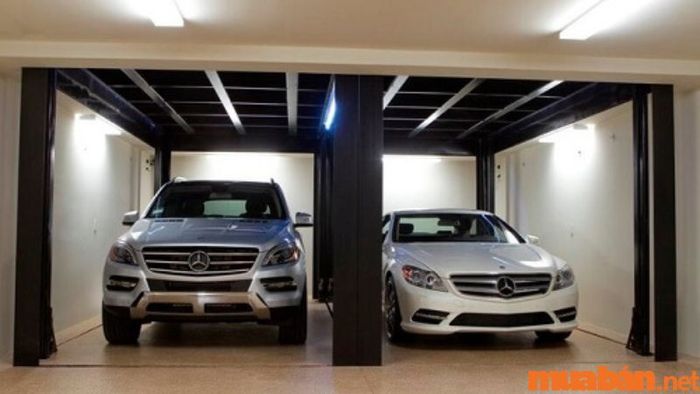 Mẫu thiết kế garage cho ô tô đôi nổi bật và sang trọng