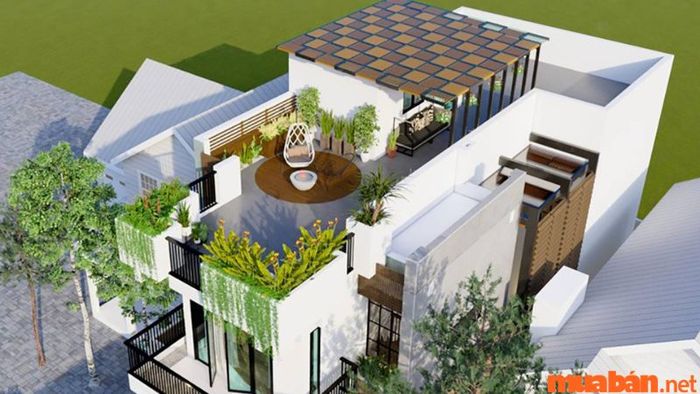 Mẫu thiết kế tầng tum ấn tượng