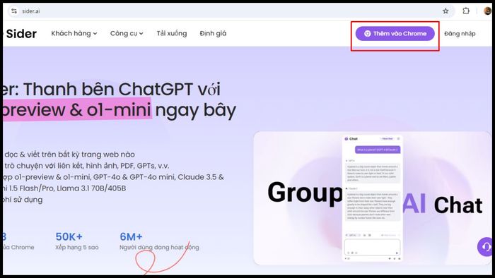 Hướng dẫn cài đặt Extension Sider AI - bước 1