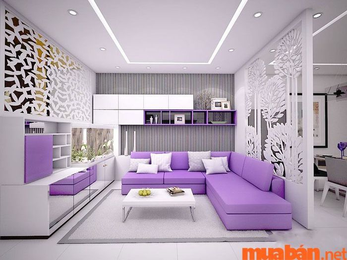 Tông trắng - tím mang lại cảm giác ngọt ngào và nhẹ nhàng