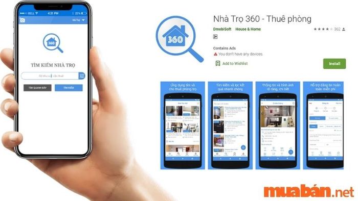 Ứng dụng tìm nhà trọ