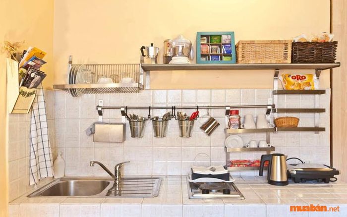 Tối ưu hóa và khai thác không gian phòng trọ ở khu vực bếp