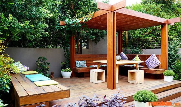 Chòi nghỉ gỗ ấn tượng.