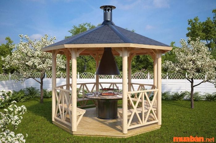 Gỗ và bê tông được kết hợp một cách tinh tế để tạo nên vẻ thanh thoát.