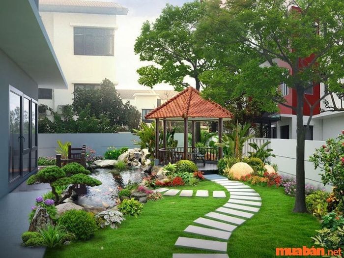 Một căn chòi đơn giản, thường gặp tại các biệt thự sân vườn.