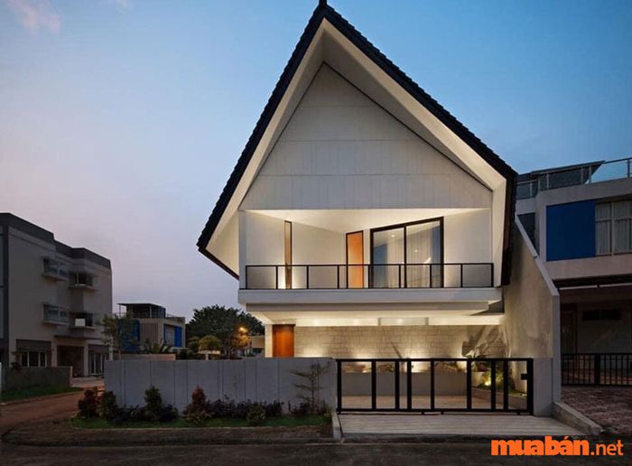 Mẫu nhà thóp hậu 2 tầng đẹp theo xu hướng hiện đại