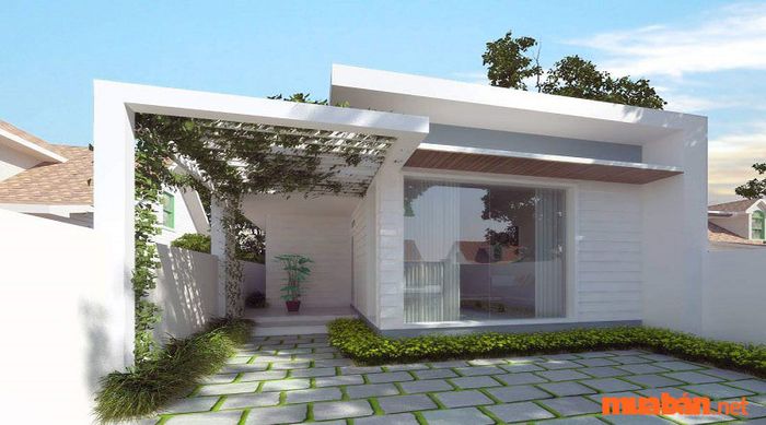 Ngôi nhà thóp hậu sử dụng mặt trước để thu hút tài lộc