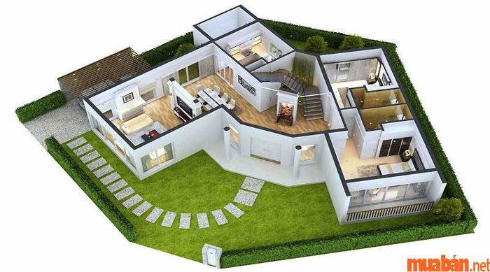 Thiết kế sân vườn hài hòa về mặt thẩm mỹ trên mảnh đất thóp hậu