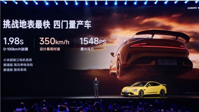 Xiaomi SU7 Ultra có tốc độ tối đa đạt 350km/h