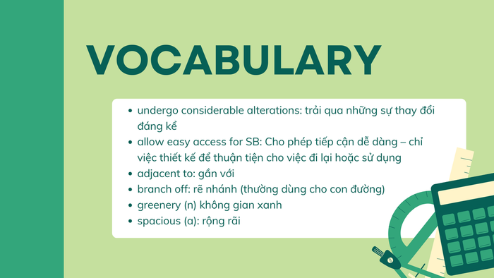 Từ vựng được sử dụng trong bài