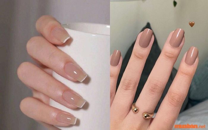 Nail với tông màu nude
