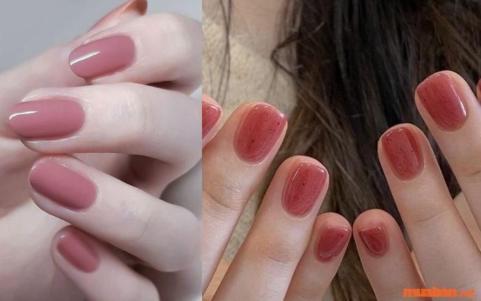 Mẫu nail đơn giản tông hồng