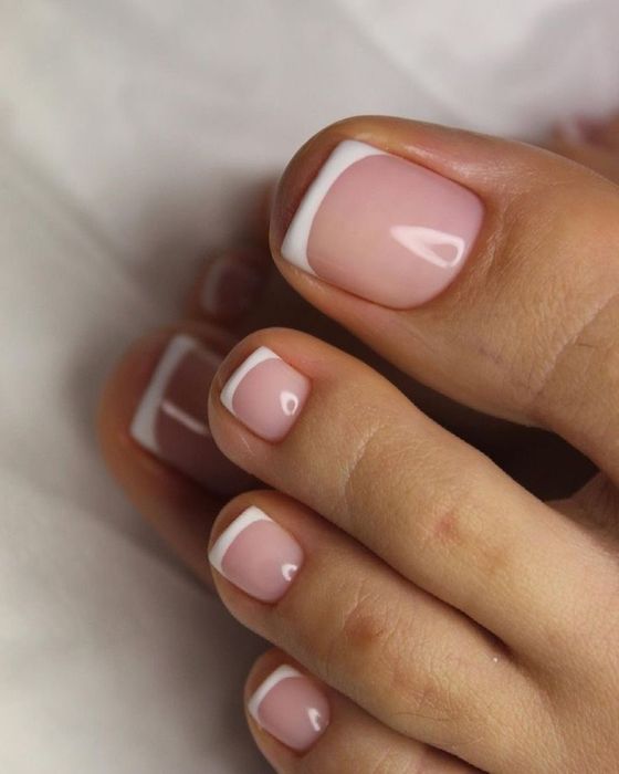 Nail chân sơn đầu móng trắng 1 (Ảnh: Sưu tầm)