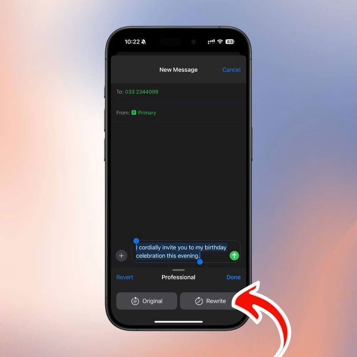Hướng dẫn chi tiết cách sử dụng công cụ viết Apple Intelligence trên iOS 18.1 5