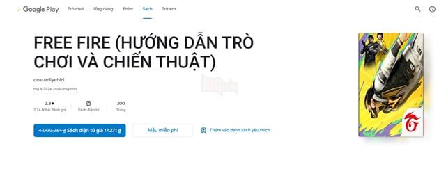 Xuất hiện một cuốn sách hướng dẫn chơi Free Fire có giá lên tới hàng triệu đồng