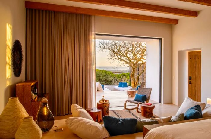 Interior view of an oceanfront villa at Rancho Pescadero