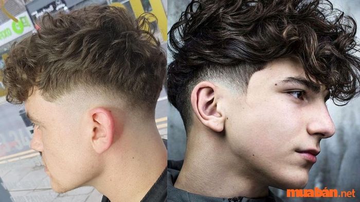 Kiểu xoăn layer nam kết hợp với undercut