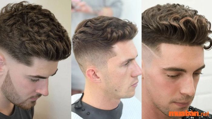 Tóc nam Long Layered Messy uốn xoăn nhẹ nhàng