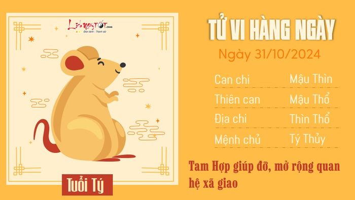 Tử vi hàng ngày 31/10/2024 - Tý