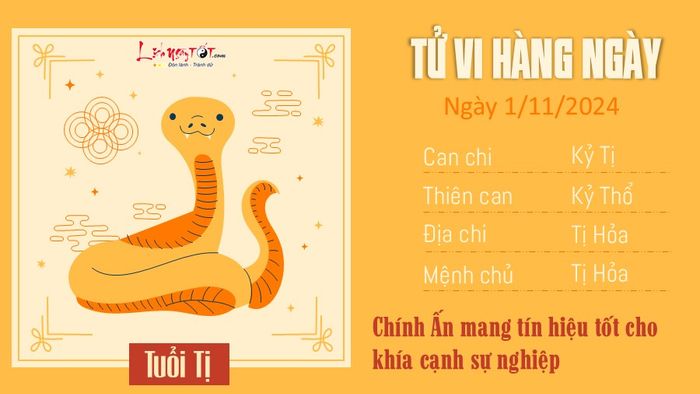 Tử vi hàng ngày 1/11/2024 cho 12 con giáp - Tị
