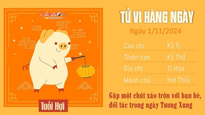 Tử vi hàng ngày 1/11/2024 của 12 con giáp - Hợi