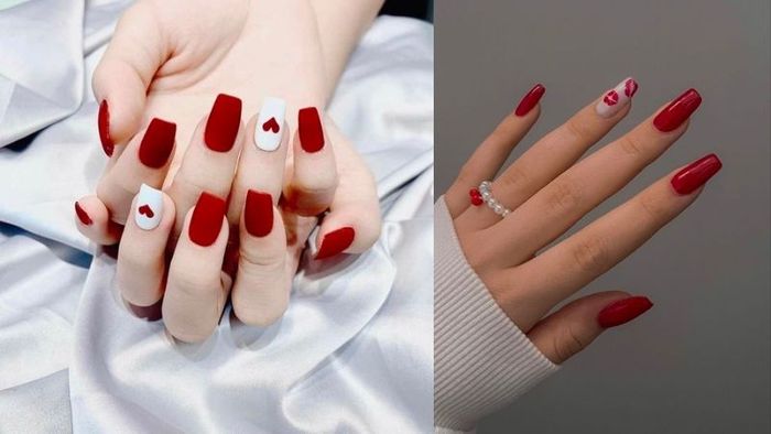 Mẫu nail đỏ tươi 1