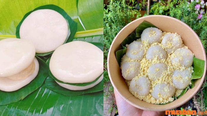 Bánh dày Vị Hương với hai loại nhân mặn và ngọt từ đậu xanh.
